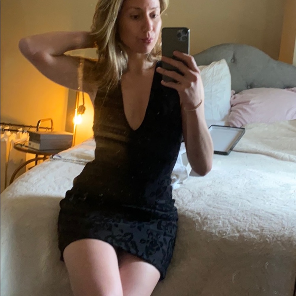 Free People mini velvet LBD